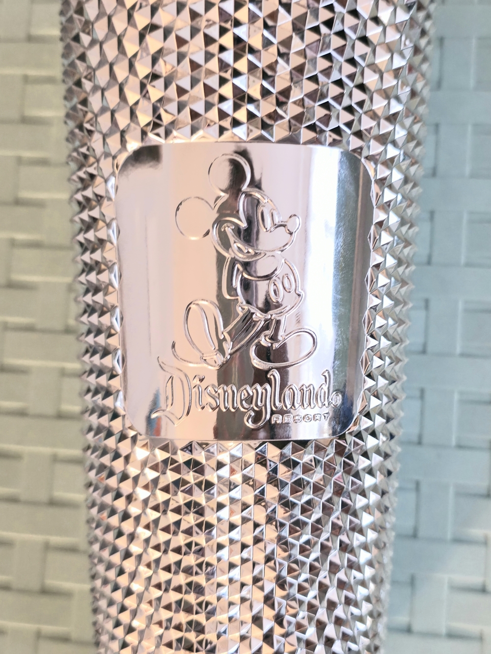 Disney 100 Celebration Starbucks Silver Studded Tumbler with Straw NEW - Picture 3 of 5